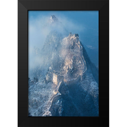 Ladder To Heaven Black Modern Wood Framed Art Print by Simoon