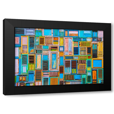 Shutters Black Modern Wood Framed Art Print by Lacina, Renata