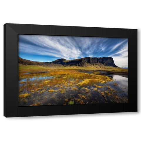 Late Summer Day Black Modern Wood Framed Art Print by H. Ingibergsson, Torsteinn