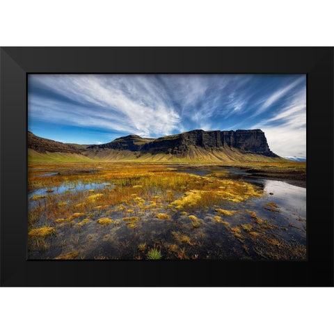 Late Summer Day Black Modern Wood Framed Art Print by H. Ingibergsson, Torsteinn