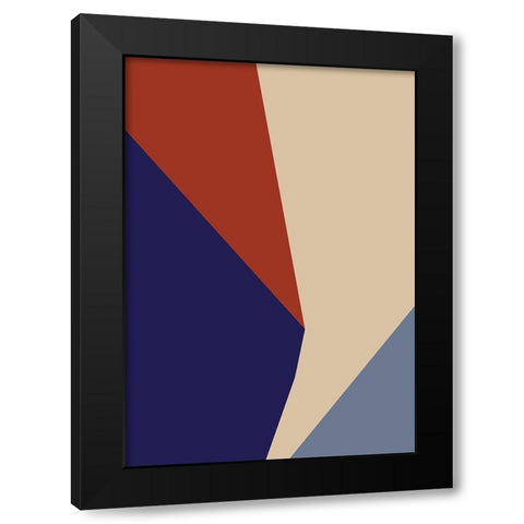 Color Blocks 03 Black Modern Wood Framed Art Print by 1x Studio