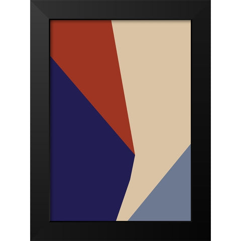 Color Blocks 03 Black Modern Wood Framed Art Print by 1x Studio