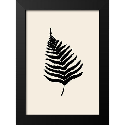 Fern Black Modern Wood Framed Art Print by 1x Studio