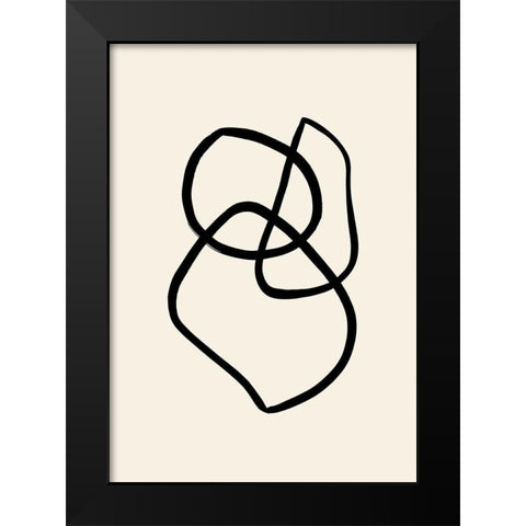 Shape 01 Black Modern Wood Framed Art Print by 1x Studio