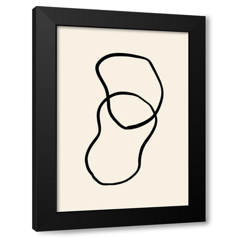 Shape 02 Black Modern Wood Framed Art Print by 1x Studio