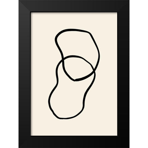 Shape 02 Black Modern Wood Framed Art Print by 1x Studio