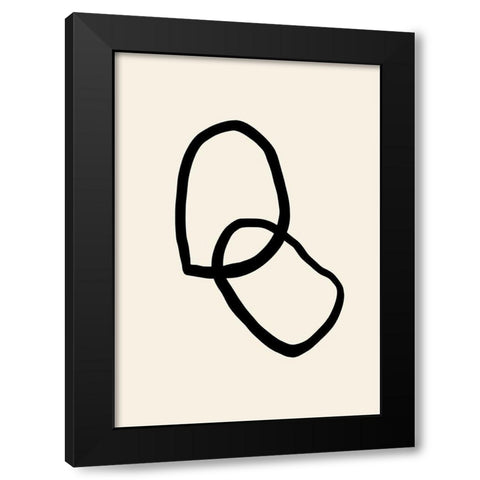 Shape 03 Black Modern Wood Framed Art Print by 1x Studio