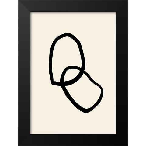 Shape 03 Black Modern Wood Framed Art Print by 1x Studio