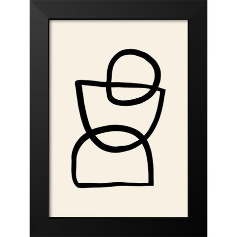 Shape 04 Black Modern Wood Framed Art Print by 1x Studio