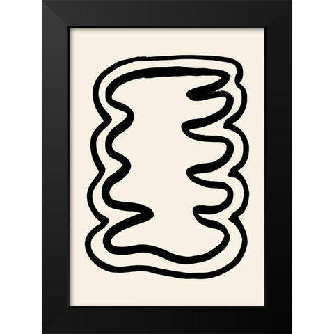 Shape 06 Black Modern Wood Framed Art Print by 1x Studio