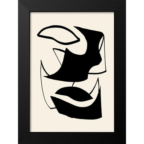 Shape 07 Black Modern Wood Framed Art Print by 1x Studio