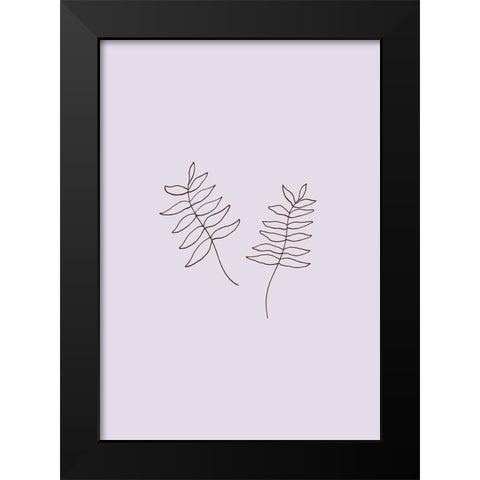 Two Twigs Black Modern Wood Framed Art Print by 1x Studio