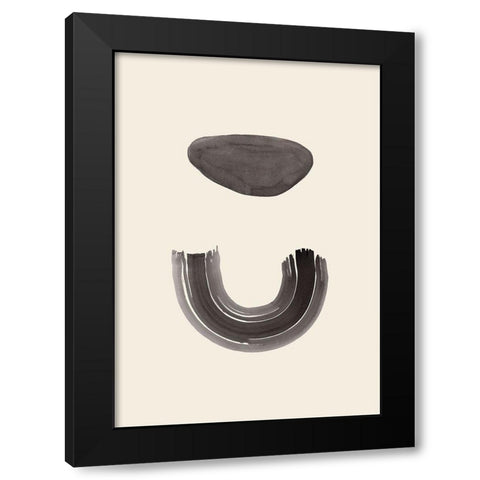 Arch and Stone Black Modern Wood Framed Art Print with Double Matting by 1x Studio