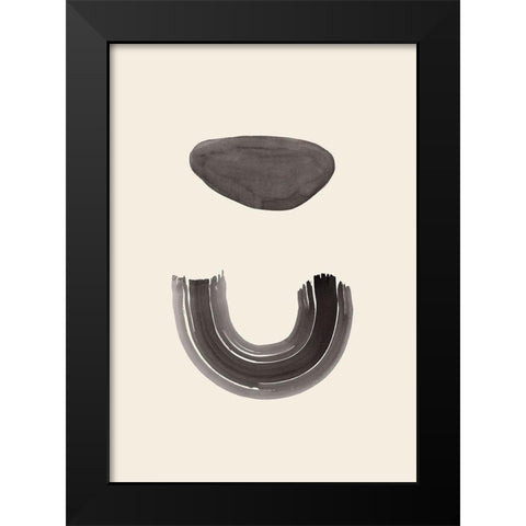 Arch and Stone Black Modern Wood Framed Art Print by 1x Studio