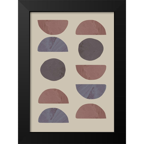 Collage 04 Sand Black Modern Wood Framed Art Print by 1x Studio