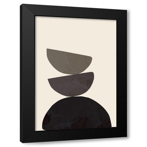Collage 08 Black Modern Wood Framed Art Print with Double Matting by 1x Studio