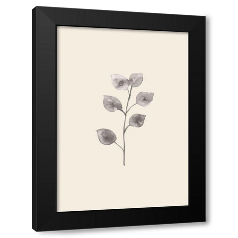 Eucalyptus Twig Black Modern Wood Framed Art Print with Double Matting by 1x Studio