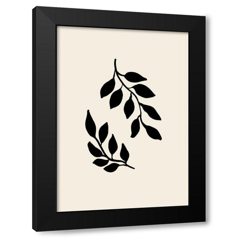 Black Twigs Black Modern Wood Framed Art Print with Double Matting by 1x Studio