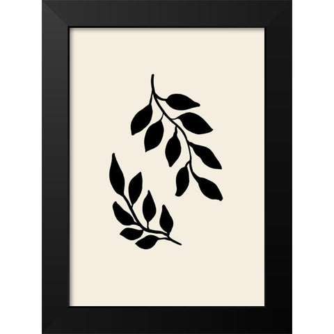 Black Twigs Black Modern Wood Framed Art Print by 1x Studio
