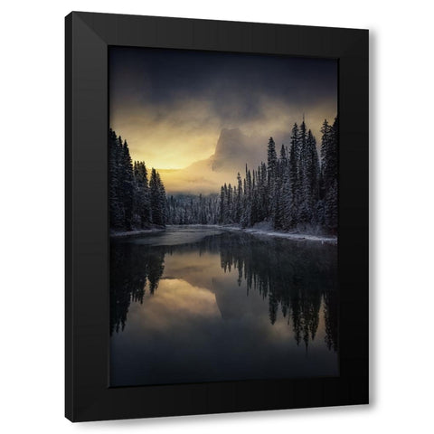 Emerald  Lake, Canada Black Modern Wood Framed Art Print by Martin Castan, David