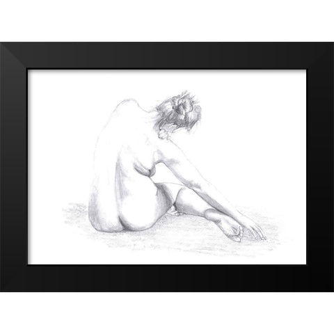 Sketch of a Woman Black Modern Wood Framed Art Print by 1x Studio II