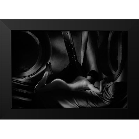 Rem_6523 Black Modern Wood Framed Art Print by Apshenieks, Andris