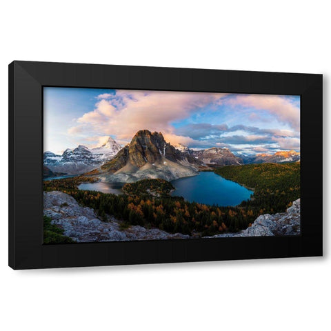 Sunrise At Mt. Assiniboine Black Modern Wood Framed Art Print by L. Zhang, Jenny