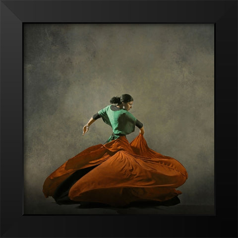 The Girl A Dance Black Modern Wood Framed Art Print by Hasheminasab, Moein