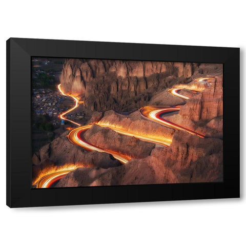 Yellow River Stone National Park Black Modern Wood Framed Art Print by MiracleGuo