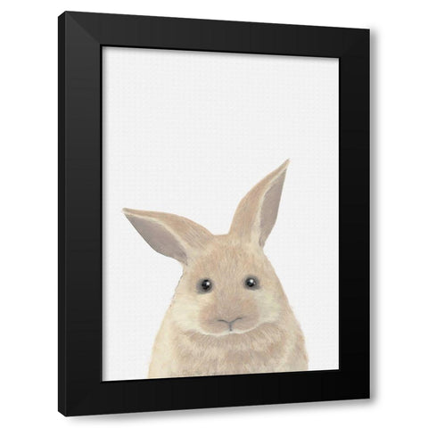 Rabbit Black Modern Wood Framed Art Print with Double Matting by 1x Studio II