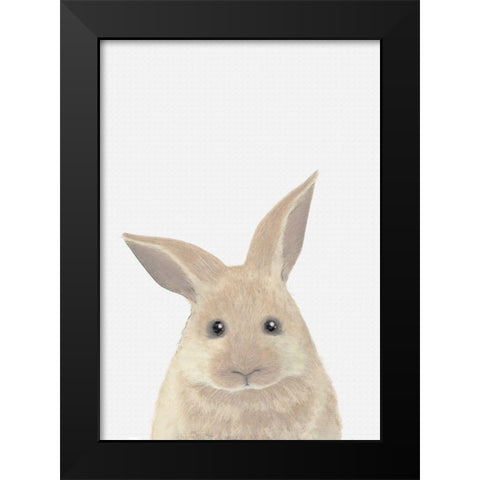 Rabbit Black Modern Wood Framed Art Print by 1x Studio II