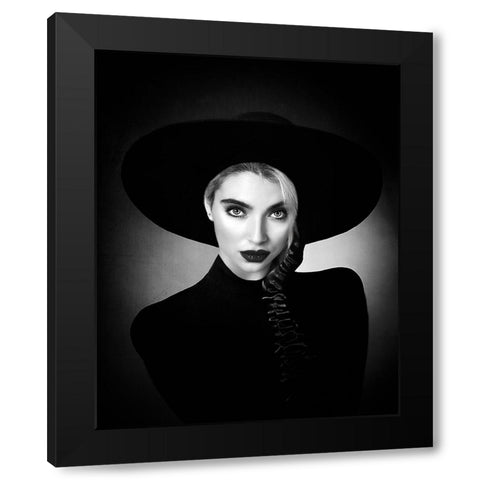 Tangled Up In Black Black Modern Wood Framed Art Print by Punyet Miro, Carles