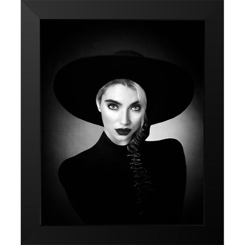 Tangled Up In Black Black Modern Wood Framed Art Print by Punyet Miro, Carles