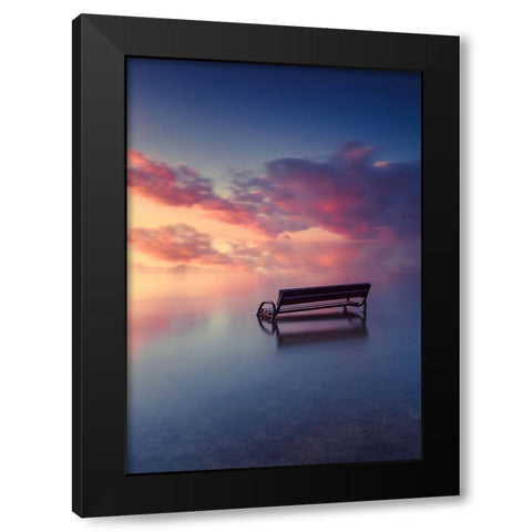 Samotna Black Modern Wood Framed Art Print by Taczkowski, Wojciech