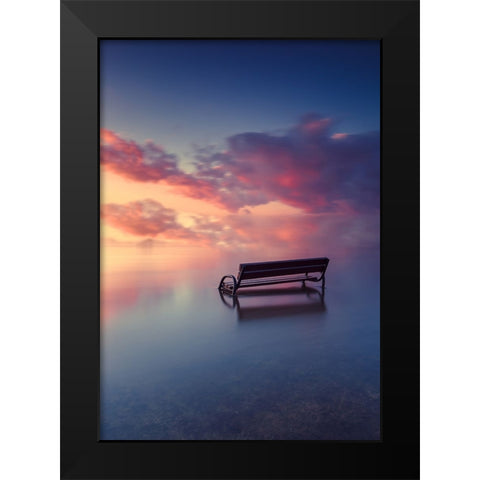 Samotna Black Modern Wood Framed Art Print by Taczkowski, Wojciech