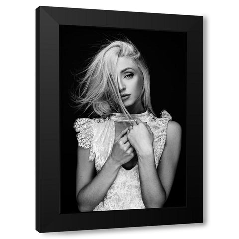 Sensual Beauty Michaela P Black Modern Wood Framed Art Print by Krystynek MQEP, Martin