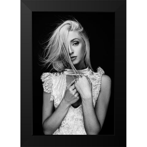 Sensual Beauty Michaela P Black Modern Wood Framed Art Print by Krystynek MQEP, Martin