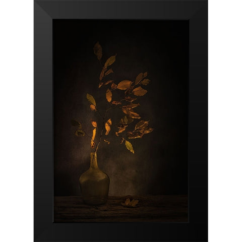 Ephemeral Beauty Black Modern Wood Framed Art Print by Dingemans, Saskia