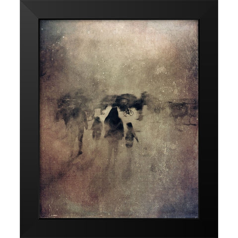 My Street Dreams Black Modern Wood Framed Art Print by Vural, Yalim