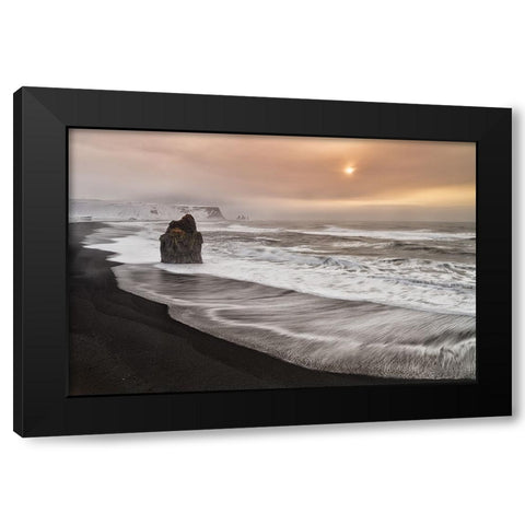 A Winter Morning In Iceland Black Modern Wood Framed Art Print with Double Matting by Ruoppolo, Luigi
