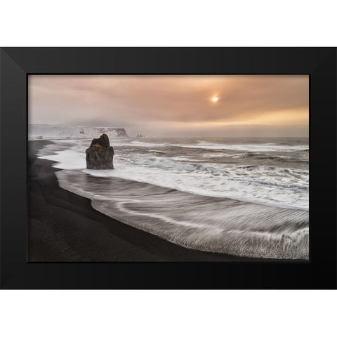A Winter Morning In Iceland Black Modern Wood Framed Art Print by Ruoppolo, Luigi