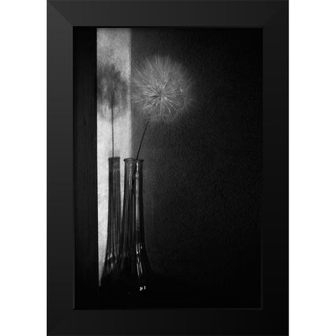 Alone In The Corner Black Modern Wood Framed Art Print by Kiral, Cicek