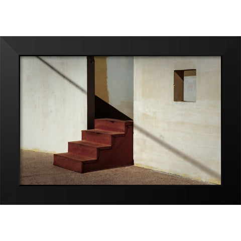 Stairs Black Modern Wood Framed Art Print by Greco, Luigi