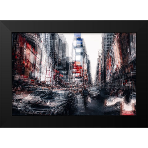 Urban Jungle Black Modern Wood Framed Art Print by Carmine, II
