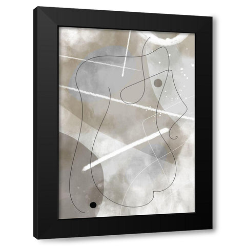 Decided Black Modern Wood Framed Art Print by 1x Studio II