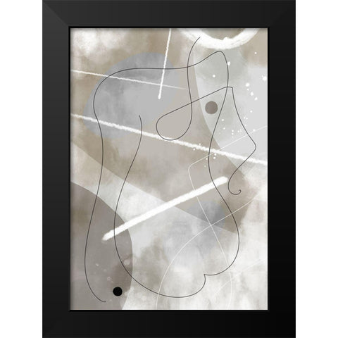 Decided Black Modern Wood Framed Art Print by 1x Studio II