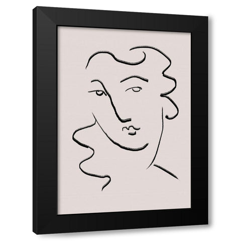 Looking Black Modern Wood Framed Art Print by 1x Studio II