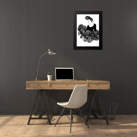 Ballerina Black Modern Wood Framed Art Print by 1x Studio II