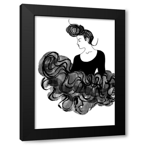 Ballerina Black Modern Wood Framed Art Print by 1x Studio II