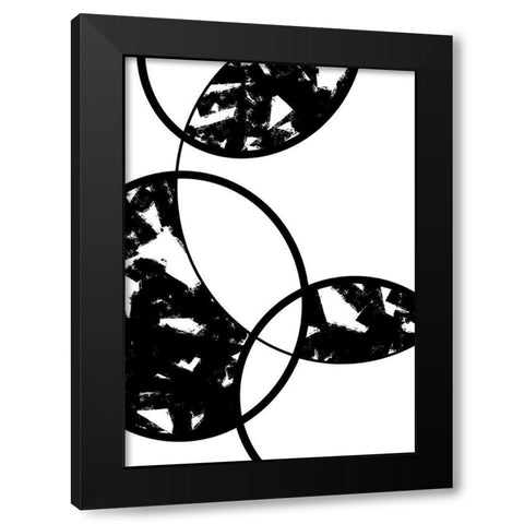 Bubbles Black Modern Wood Framed Art Print by 1x Studio II